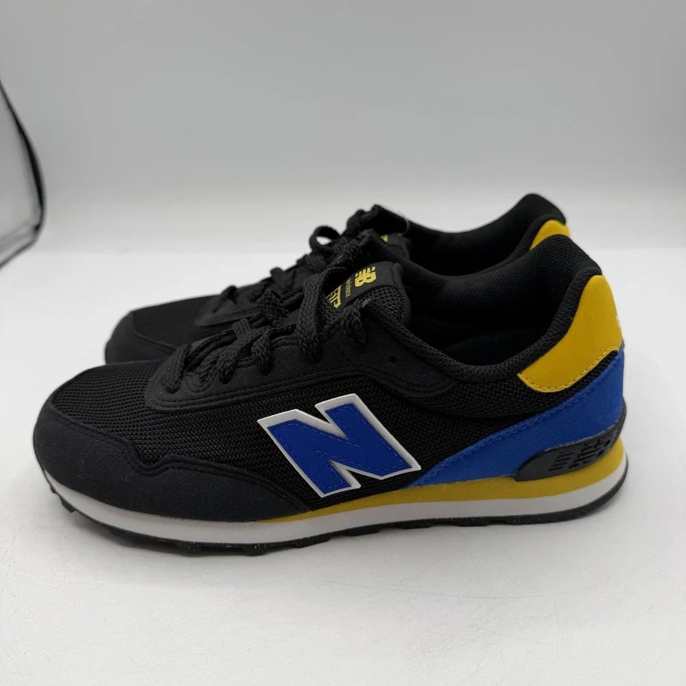 New Balance 515 Shoes YOUTH‎ Kids Sz 3 WIDE Black Blue Yellow Sneakers PC515BA
